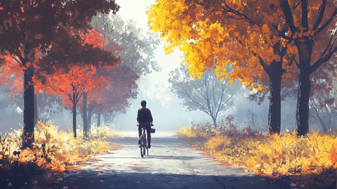 银杏树下的自行车