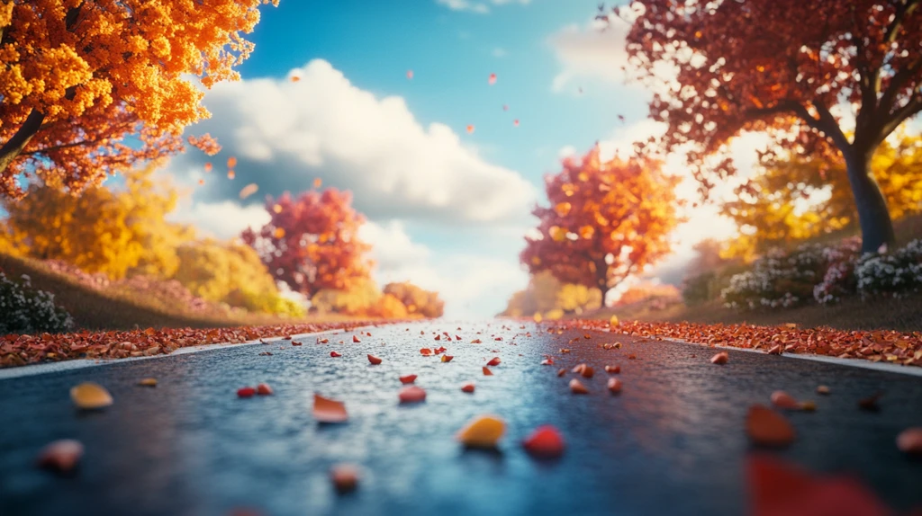 小道秋天唯美小路