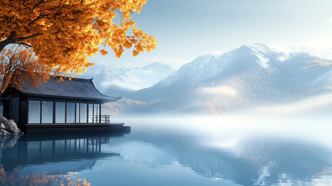 山水楼阁雅致意境风