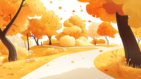 秋天风景插画