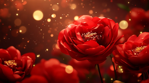 立体玫瑰花藤背景