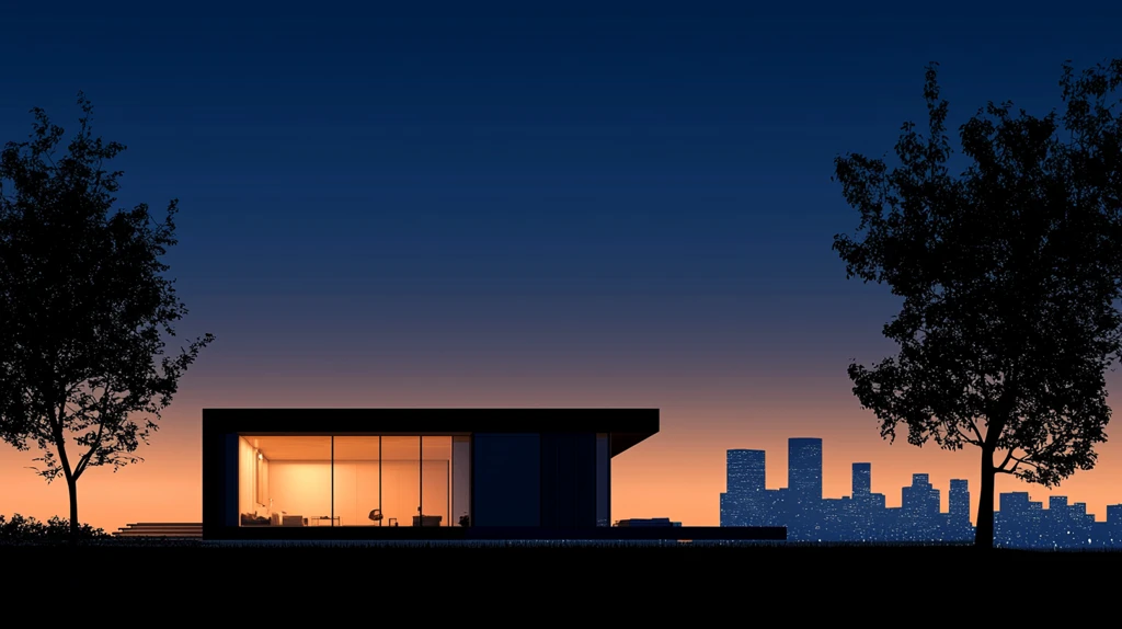 建筑剪影立面图效果图