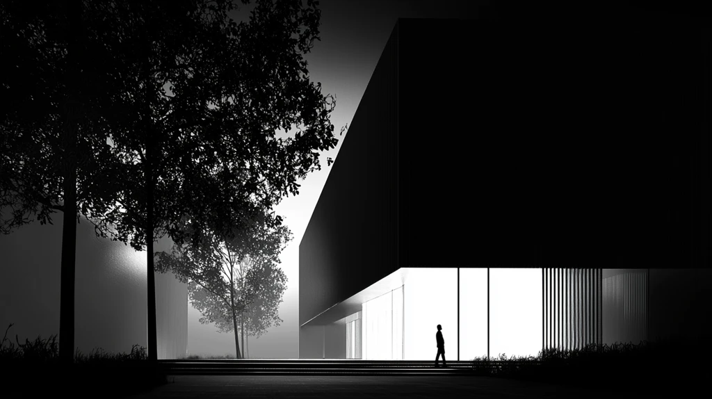 黑白灰极简地产