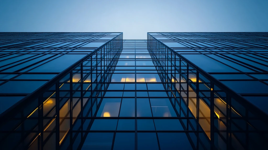 宝石蓝玻璃建筑