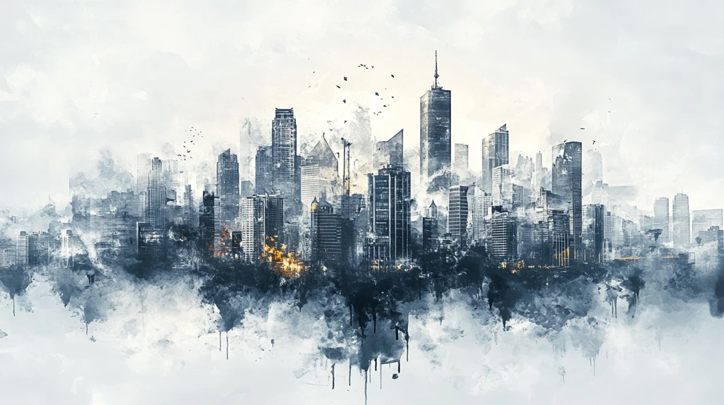 墨尔本水彩背景