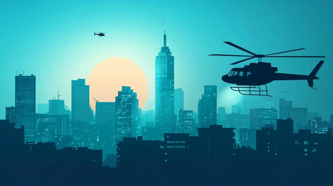 洛杉矶插画宣传背景