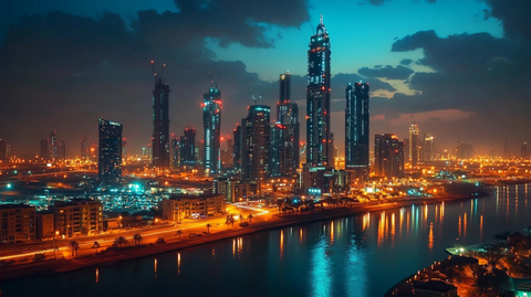 金融中心夜景全景高清