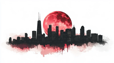 水墨芝加哥芝加哥红色