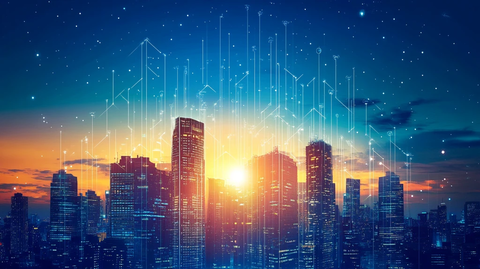 现代城市科技背景