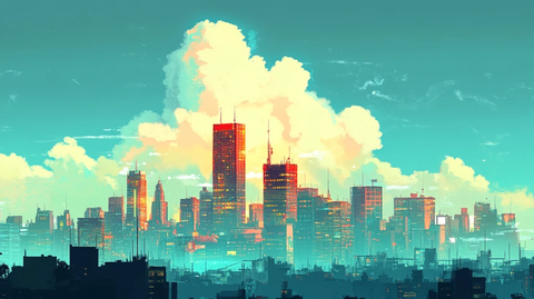 大都市绚丽云彩