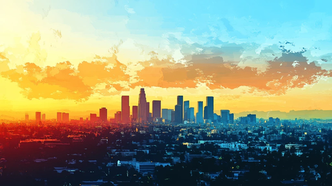 洛杉矶城市鼠绘