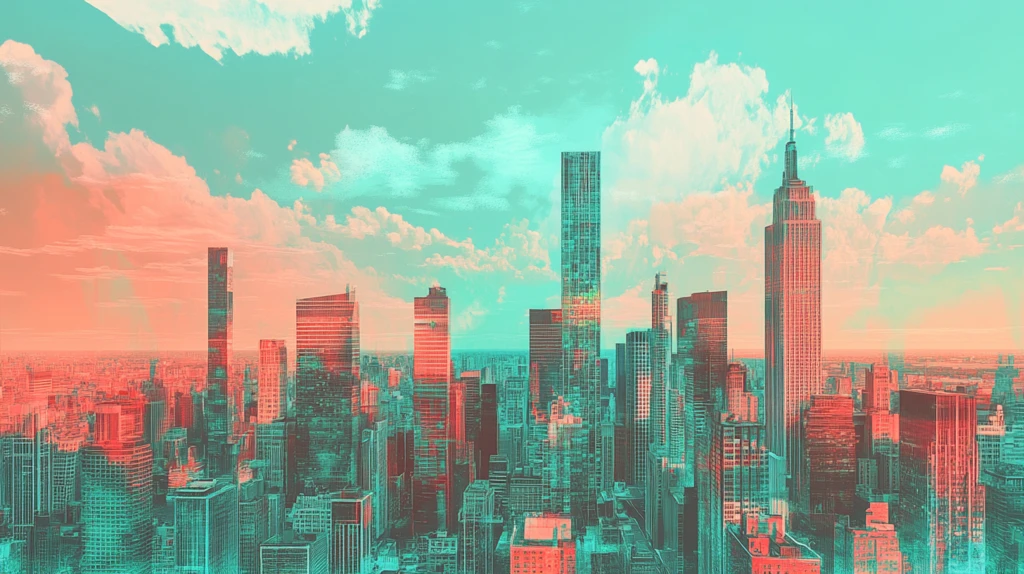 休斯顿城市插画素材