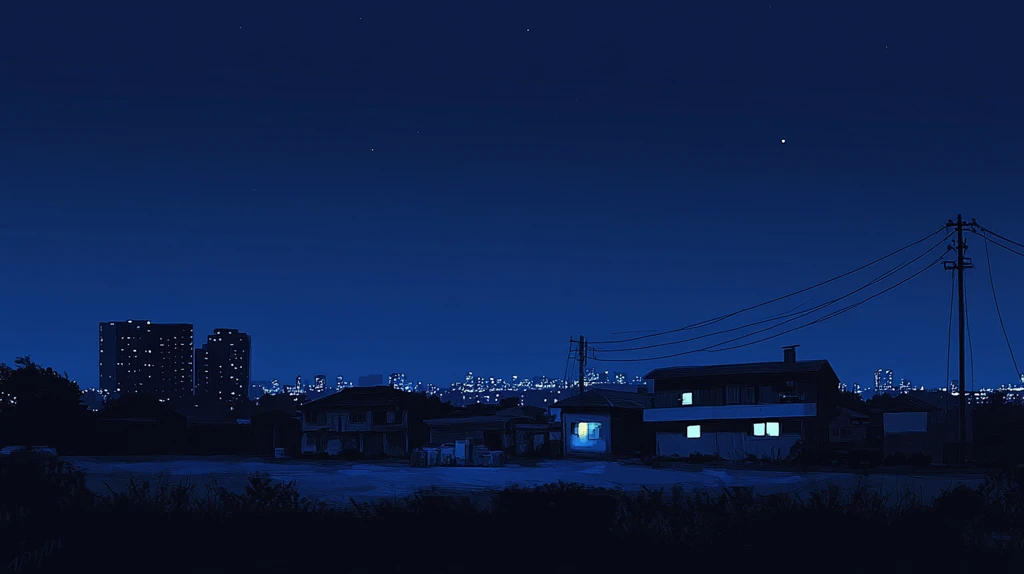 住宅的夜景