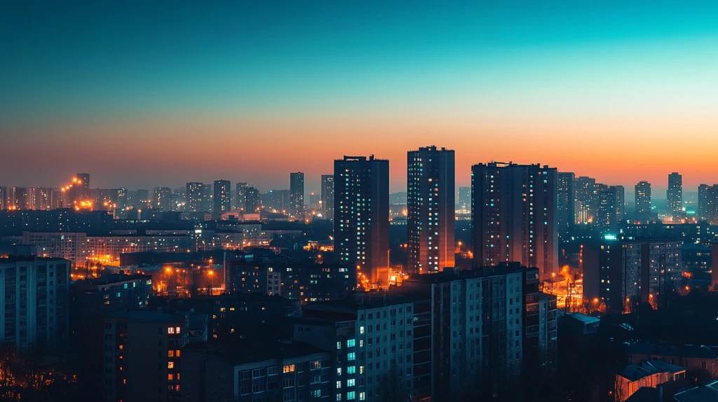 城市天际线夜景