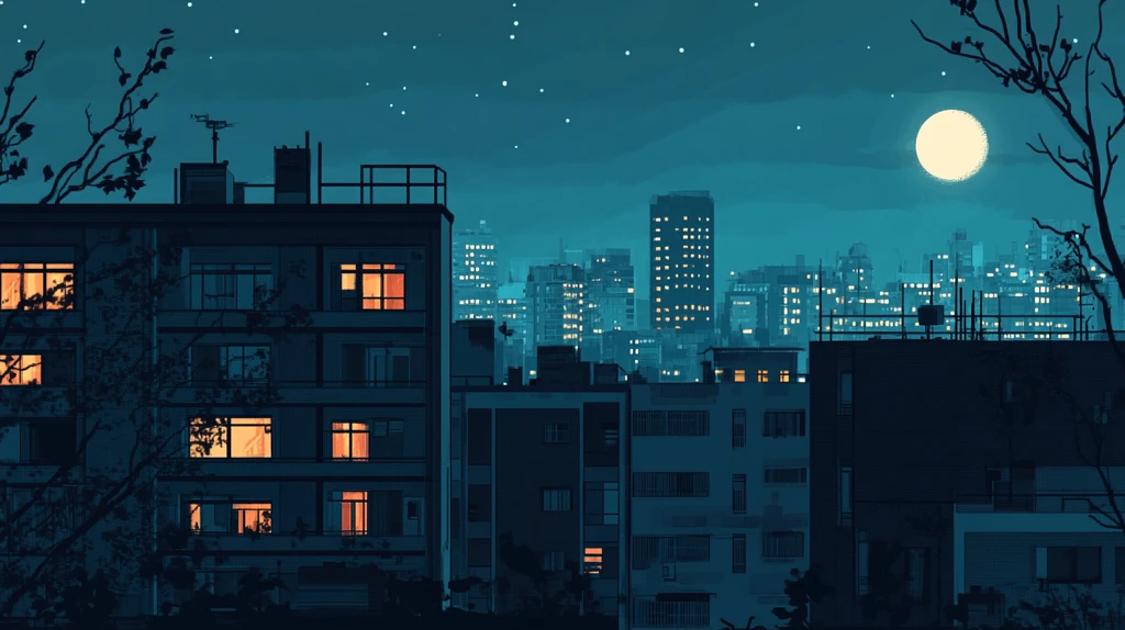 夜景插画