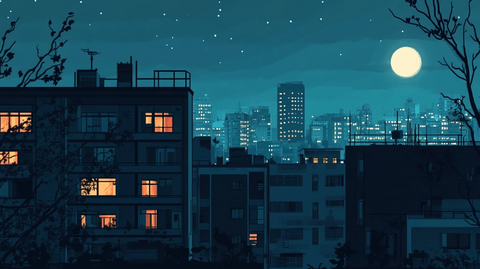 夜景插画
