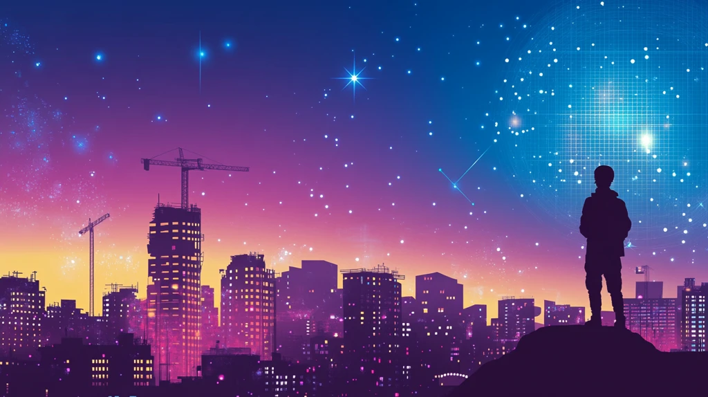 北上广深剪影轮廓背景