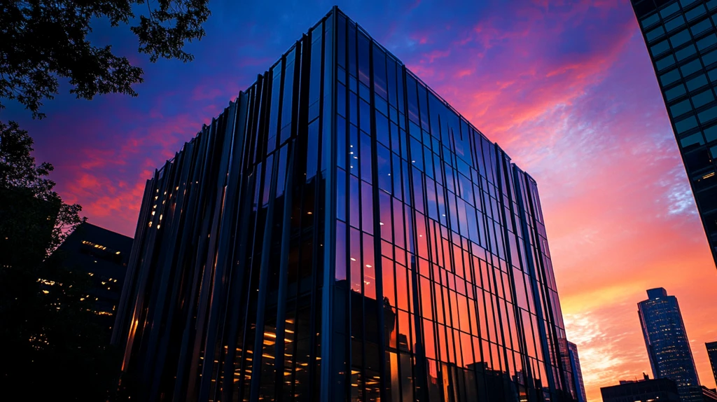 暮色中的写字楼