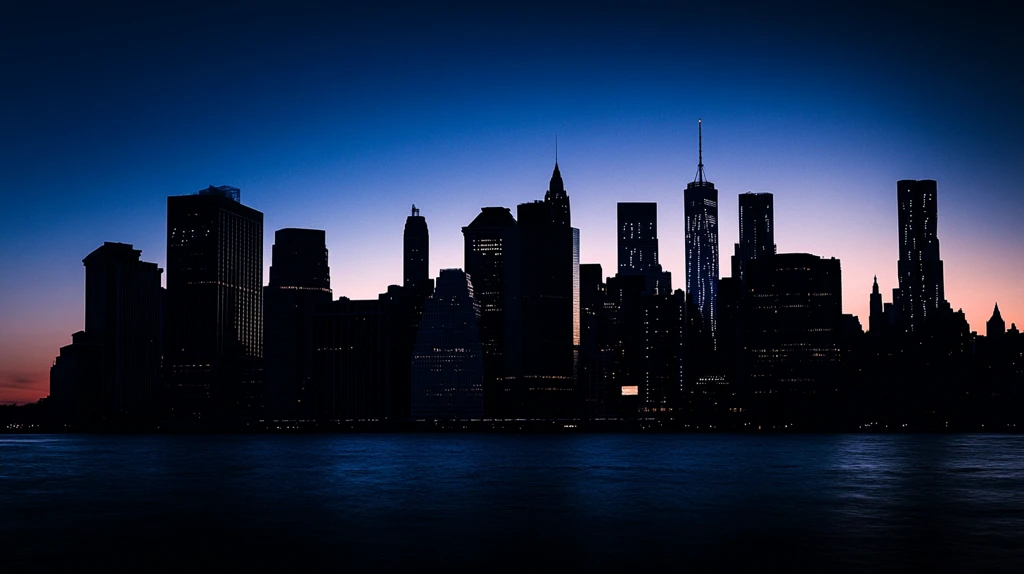 纽约建筑剪影素材