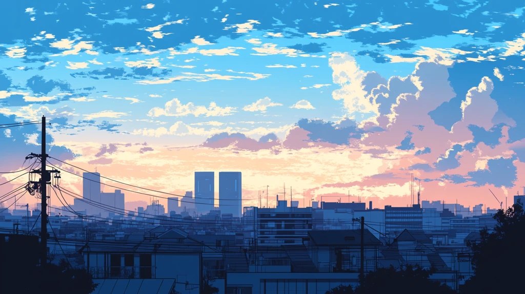 日本动漫风格晚霞