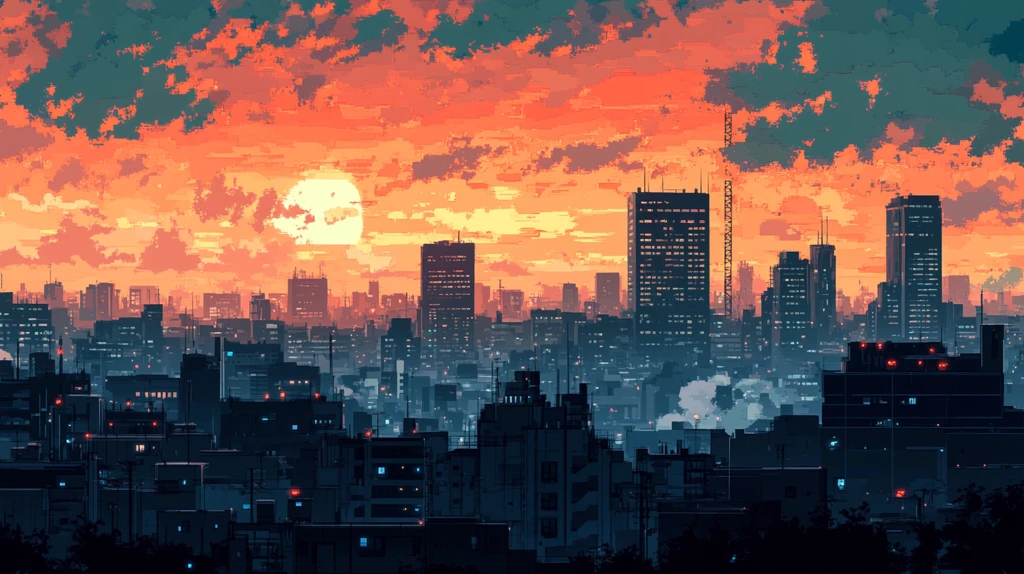 日本动漫风格晚霞