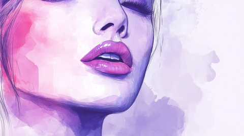 唯美抽象画水彩画女人