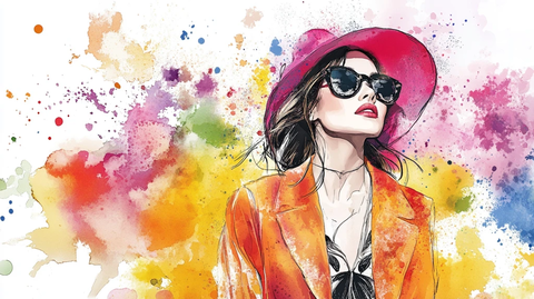 潮流插画美女人物插画