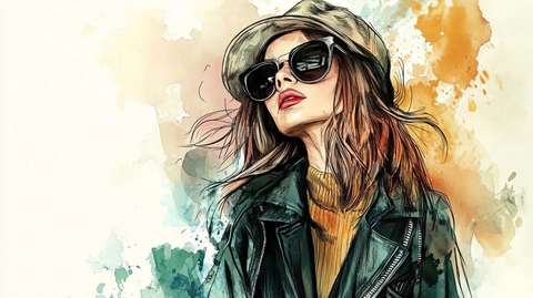 潮流插画美女人物插画