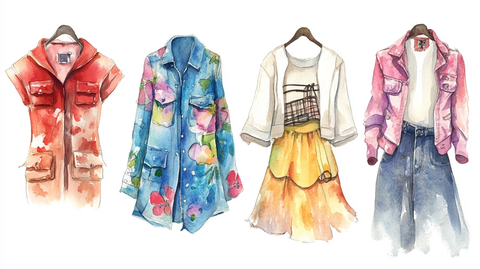 服装水彩画