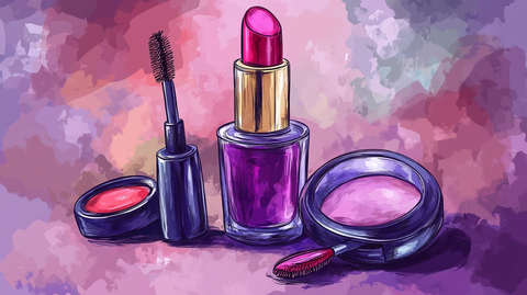 化妆品手绘