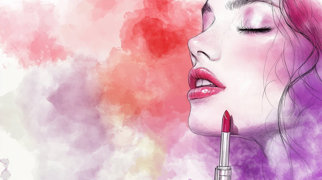 涂口红插画