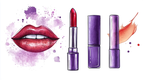 口红插画