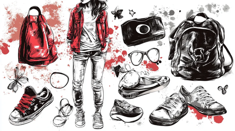 潮流服饰插画