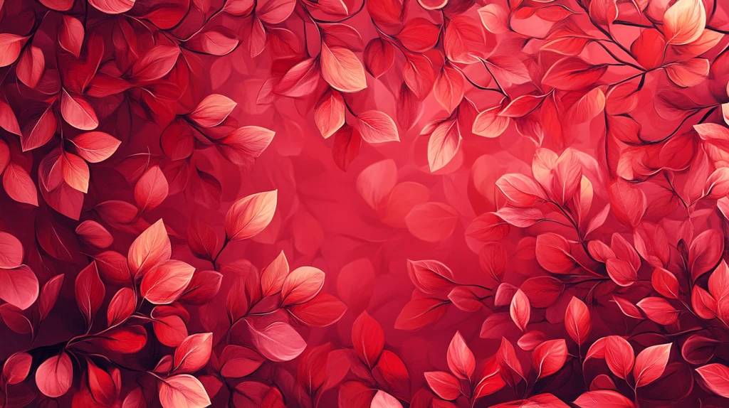 红色树叶背景