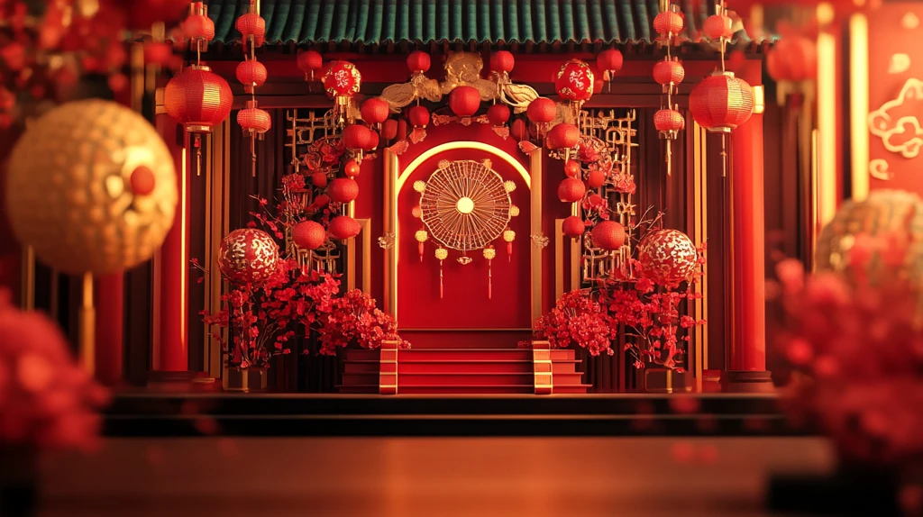 中式红色仪式区