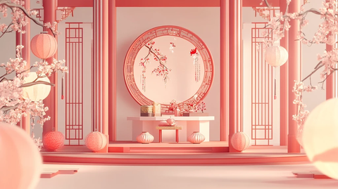 元宵节拍框堆头小景