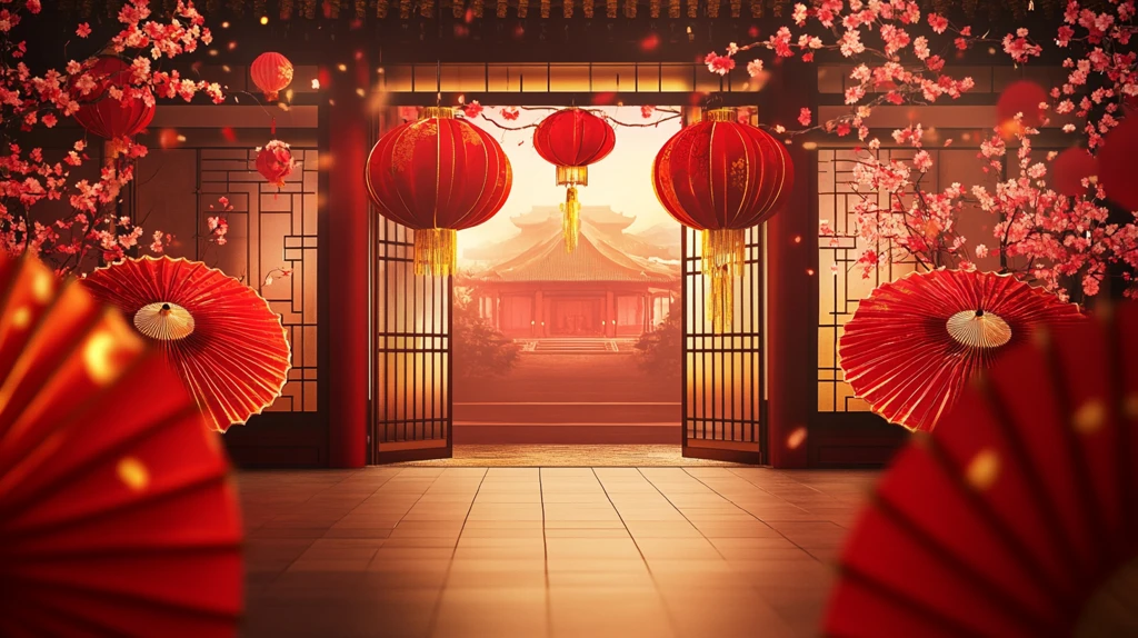 喜庆场景灯笼密布