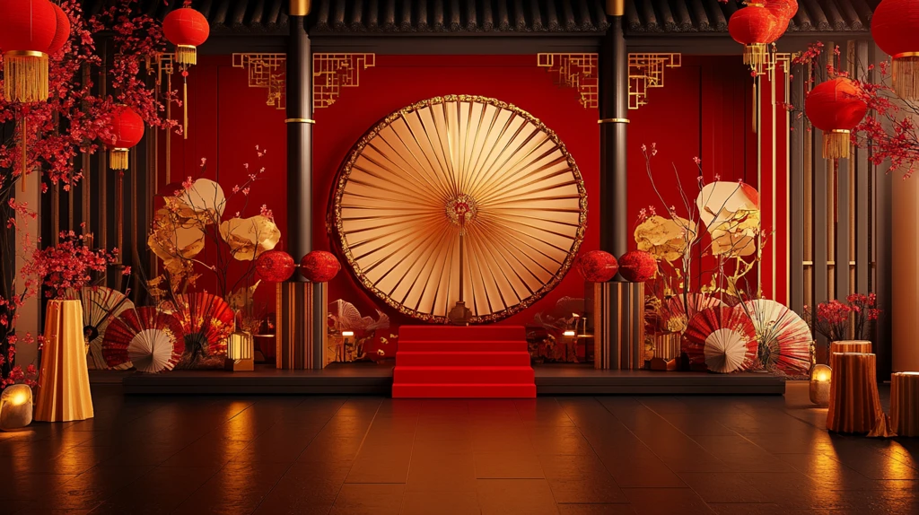 中式红色仪式区