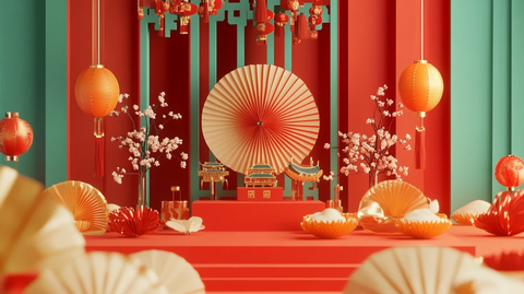 元宵节拍框堆头小景