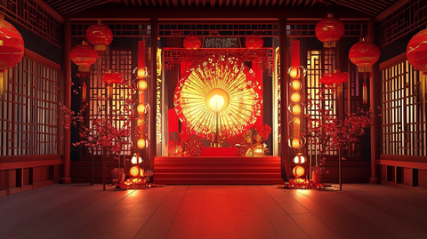 古代中状元报喜场景