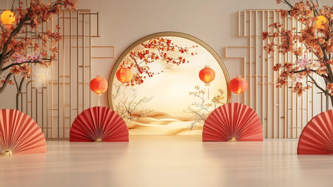 元宵节拍框堆头小景