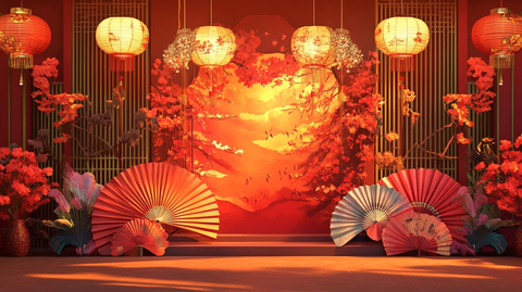 新中式合影区婚