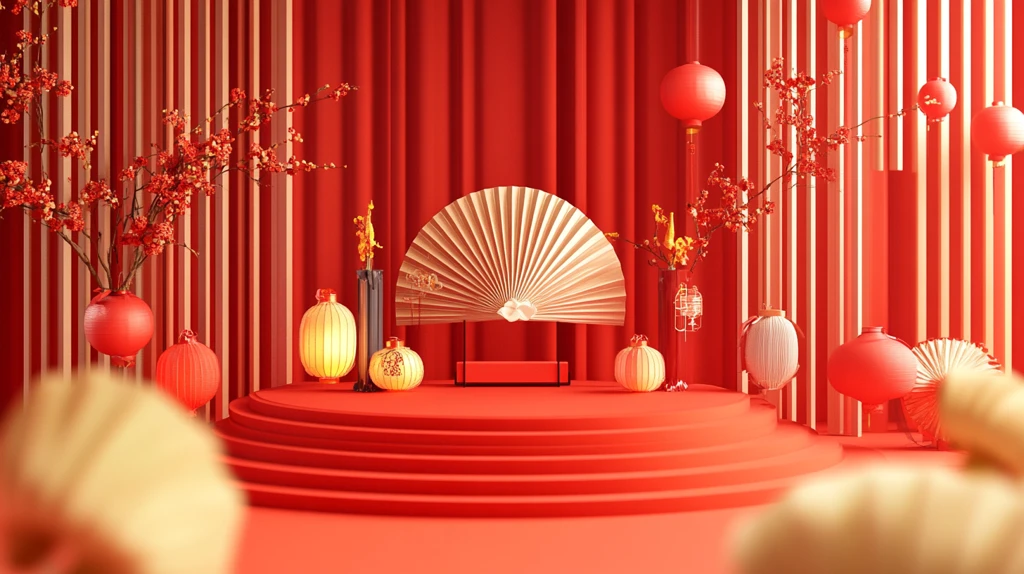 元宵节拍框堆头小景