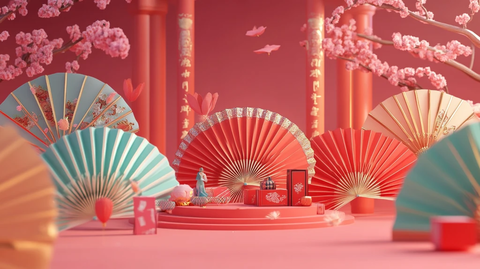 元宵节拍框堆头小景