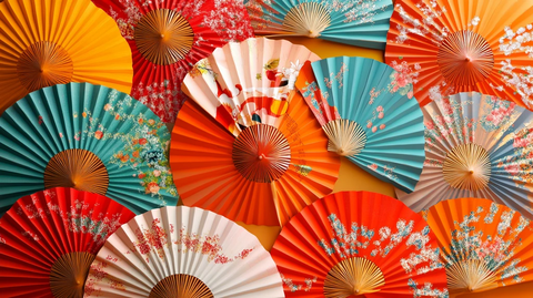 日本扇素材
