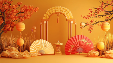 元宵节拍框堆头小景