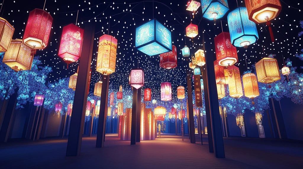 灯火节灯笼长廊美陈