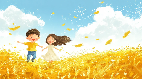 野外小伙伴秋天落叶