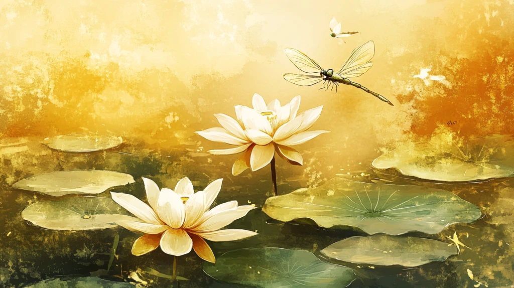 文艺古典莲花壁纸