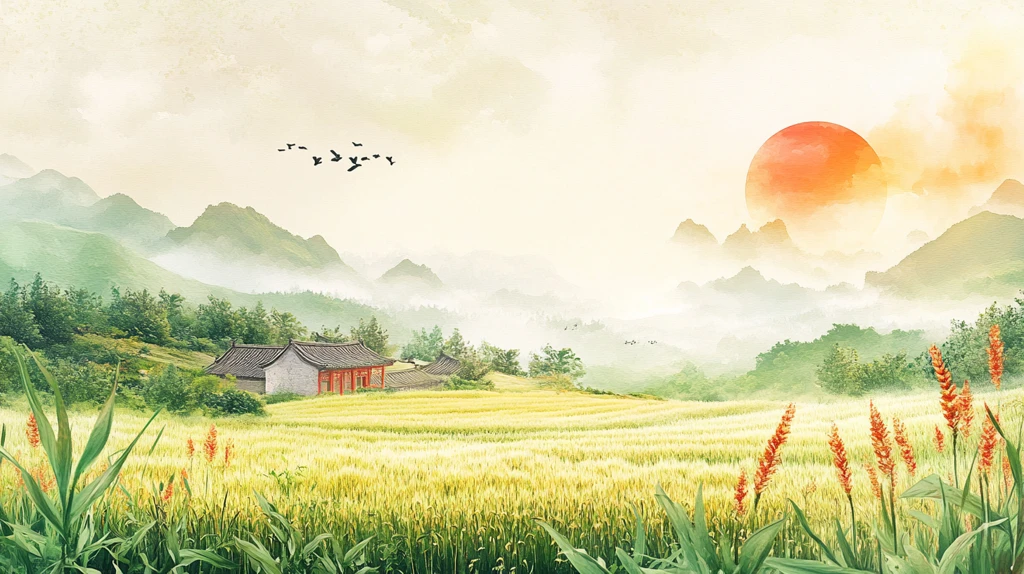 田园风光插画